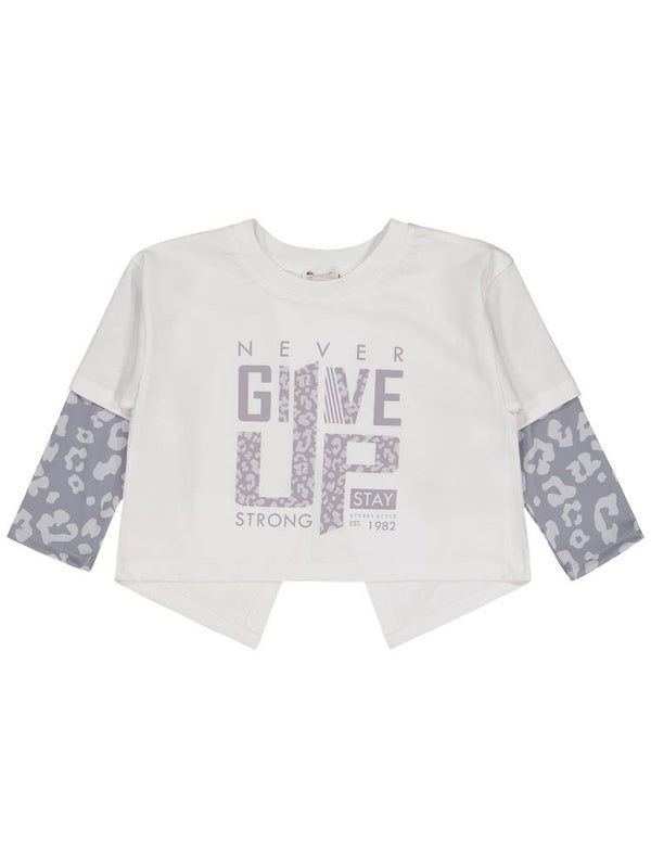 Civil Girls Leopar 2-5 Yaş Sweatshirt - Beyaz