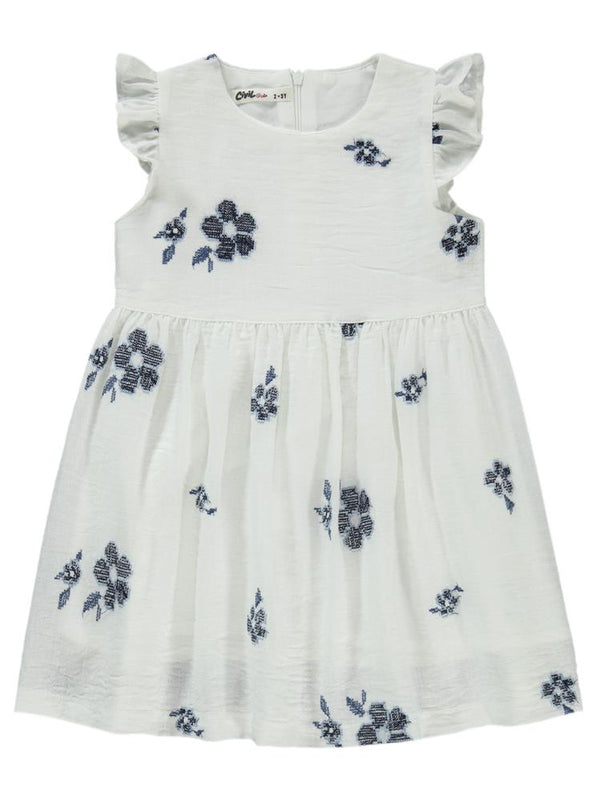 Civil Girls Kolu Fırfırlı 2-5 Yaş Elbise - Lacivert