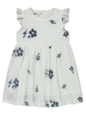 Civil Girls Kolu Fırfırlı 2-5 Yaş Elbise - Lacivert