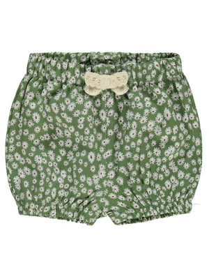 Civil Baby Çiçek Empirmeli 6-18 Ay Şort - Yeşil