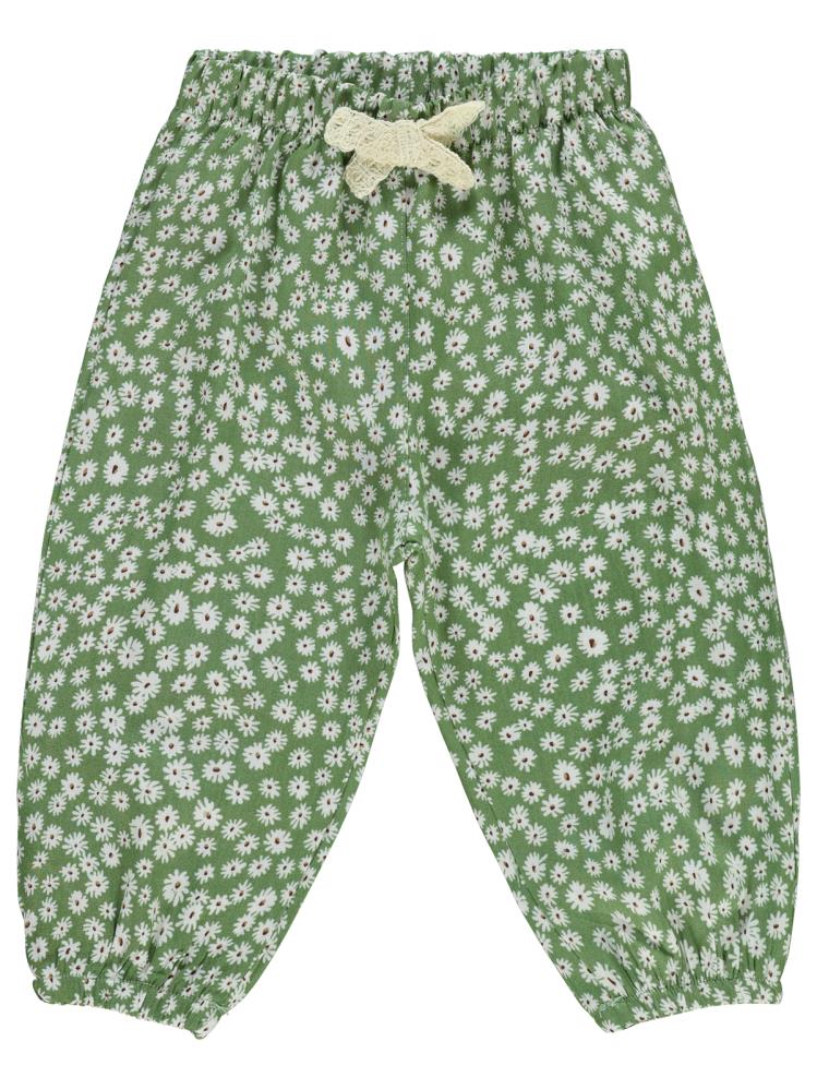 Civil Baby Çiçek Empirmeli 6-18 Ay Pantolon - Yeşil