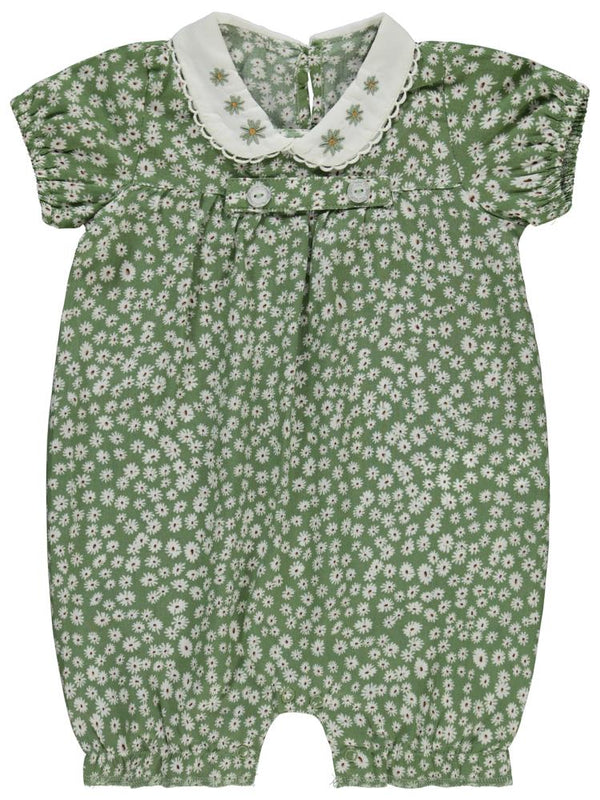 Civil Baby Çiçek Empirmeli 6-18 Ay Tulum - Yeşil