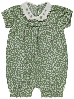 Civil Baby Çiçek Empirmeli 6-18 Ay Tulum - Yeşil
