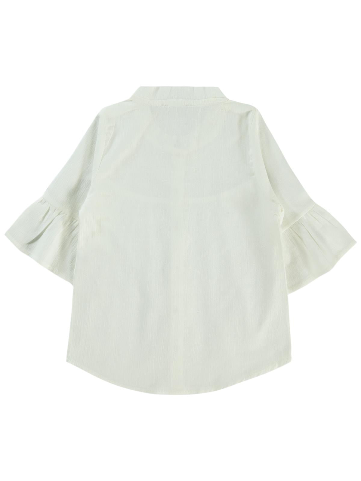 Civil Girls Valon Kol 6-9 Yaş Gömlek - Beyaz