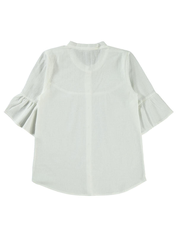 Civil Girls Valon Kol 10-13 Yaş Gömlek - Beyaz