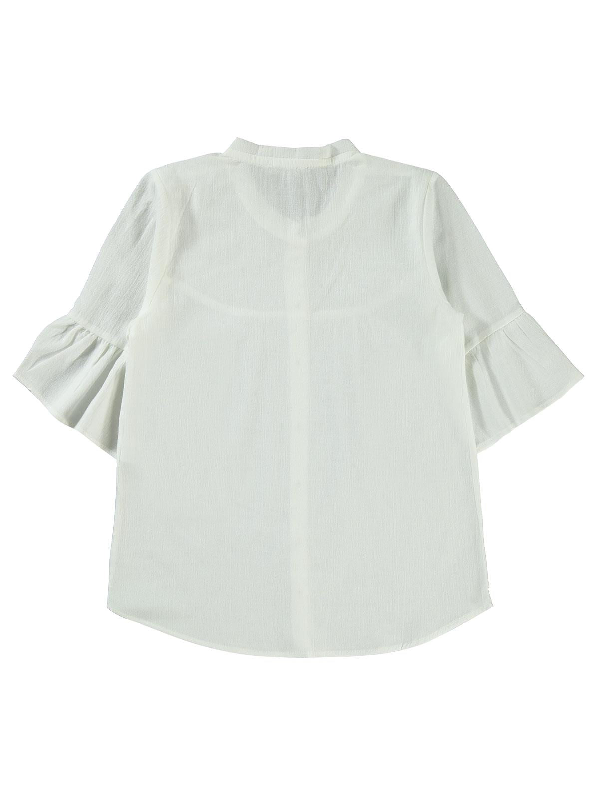 Civil Girls Valon Kol 10-13 Yaş Gömlek - Beyaz