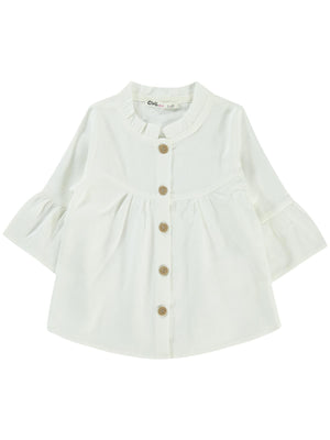 Civil Girls Valon Kol 2-5 Yaş Gömlek - Beyaz