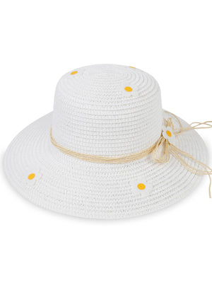 Civil Girls 6-9 YAŞ KIZ HASIR ŞAPKA - Beyaz