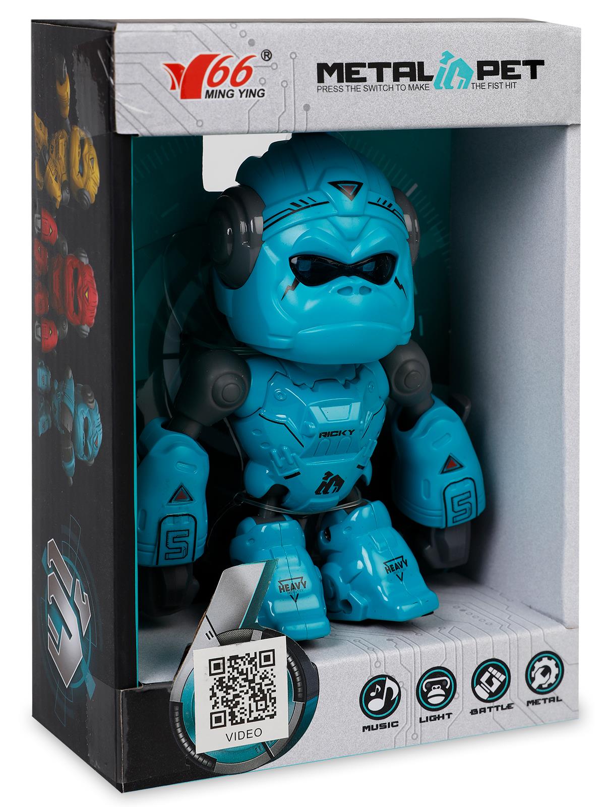 Seher Oyuncak Işıklı ve Sesli Robot Goril - Mavi