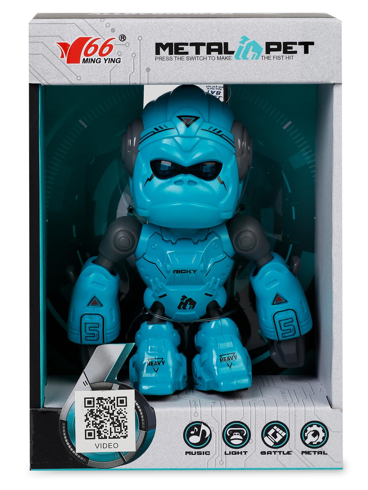 Seher Oyuncak Işıklı ve Sesli Robot Goril - Mavi