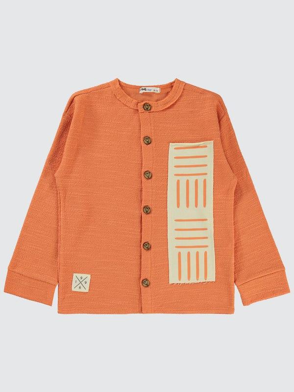 Civil Boys Çzgili 6-9 Yaş Gömlek - Turuncu