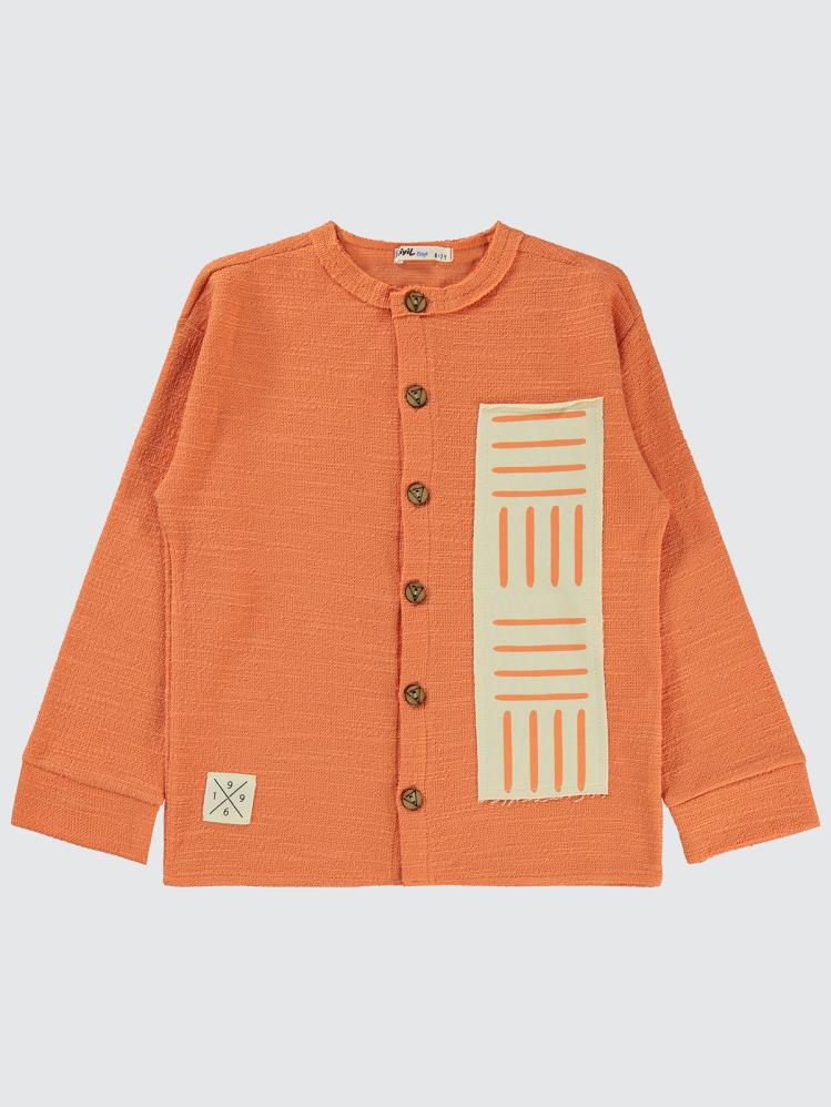 Civil Boys Çzgili 6-9 Yaş Gömlek - Turuncu