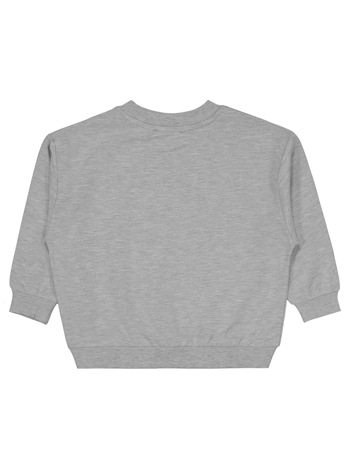 Civil Erkek Çocuk Cvl Team Etiketli Sweatshirt | Fırçalı 2 İp | Okul Kreş ve Günlük Kullanım - Gri