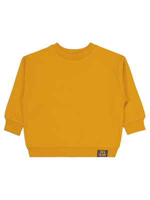 Civil Erkek Çocuk Cvl Team Etiketli Sweatshirt | Fırçalı 2 İp | Okul Kreş ve Günlük Kullanım - Hardal