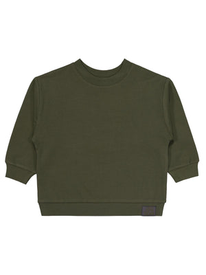 Civil Erkek Çocuk Cvl Team Etiketli Sweatshirt | Fırçalı 2 İp | Okul Kreş ve Günlük Kullanım - Haki