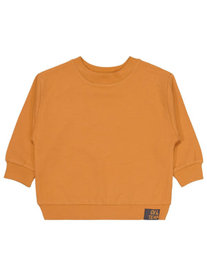 Civil Erkek Çocuk Cvl Team Etiketli Sweatshirt | Fırçalı 2 İp | Okul Kreş ve Günlük Kullanım - Turuncu