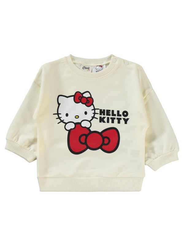 Hello Kitty Baskılı 6-18 Ay Takım - Ekru