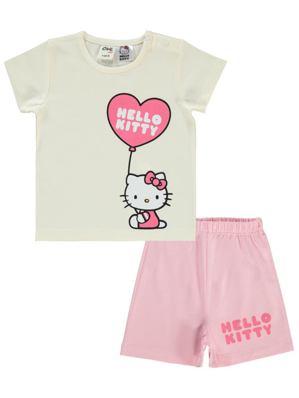Hello Kitty Baskılı 6-18 Ay Takım - Pembe