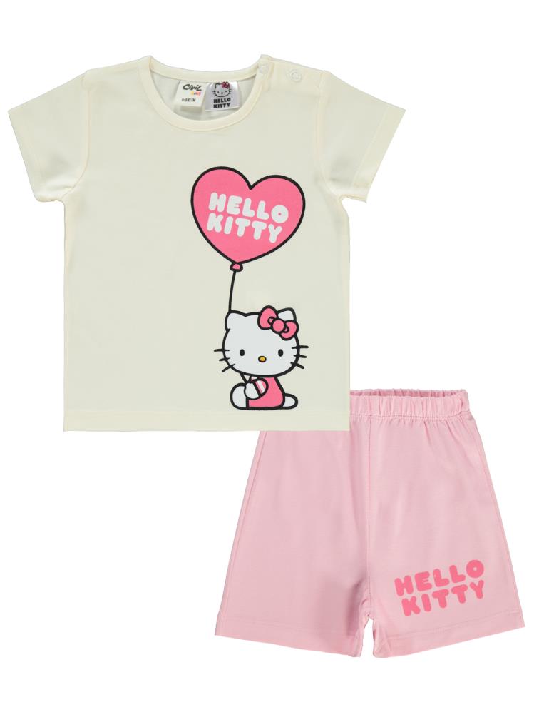 Hello Kitty Baskılı 6-18 Ay Takım - Pembe