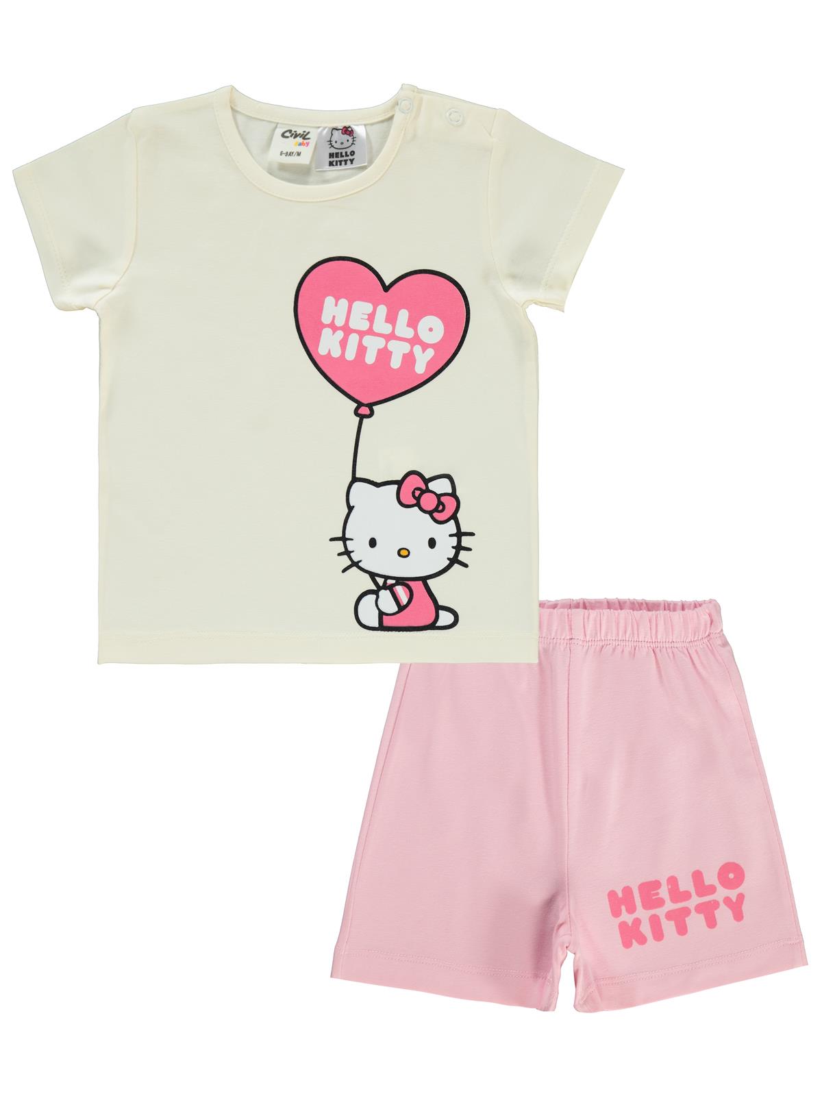 Hello Kitty Baskılı 6-18 Ay Takım - Pembe