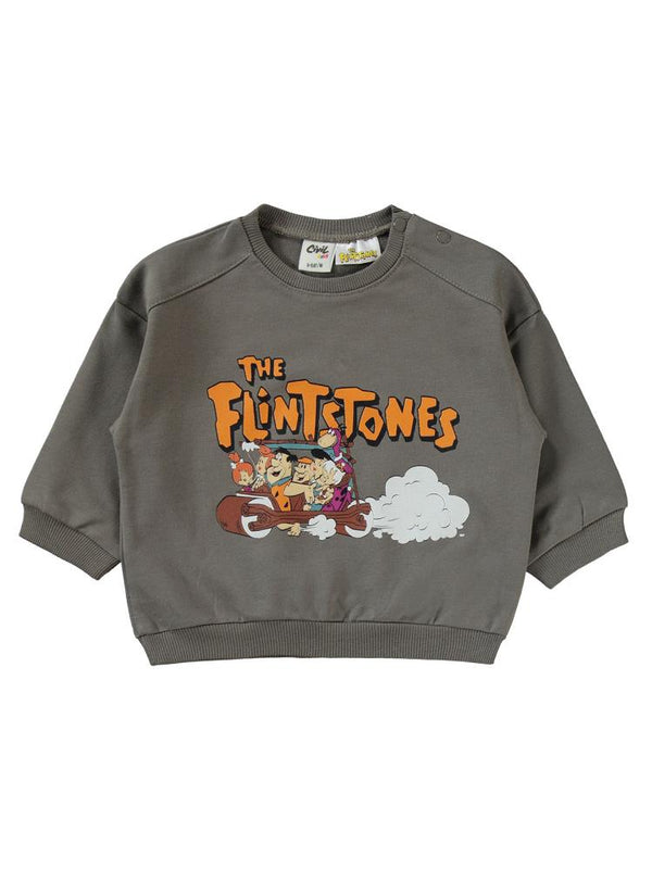 The Flintstones Baskılı 6-18 Ay Takım - Gri