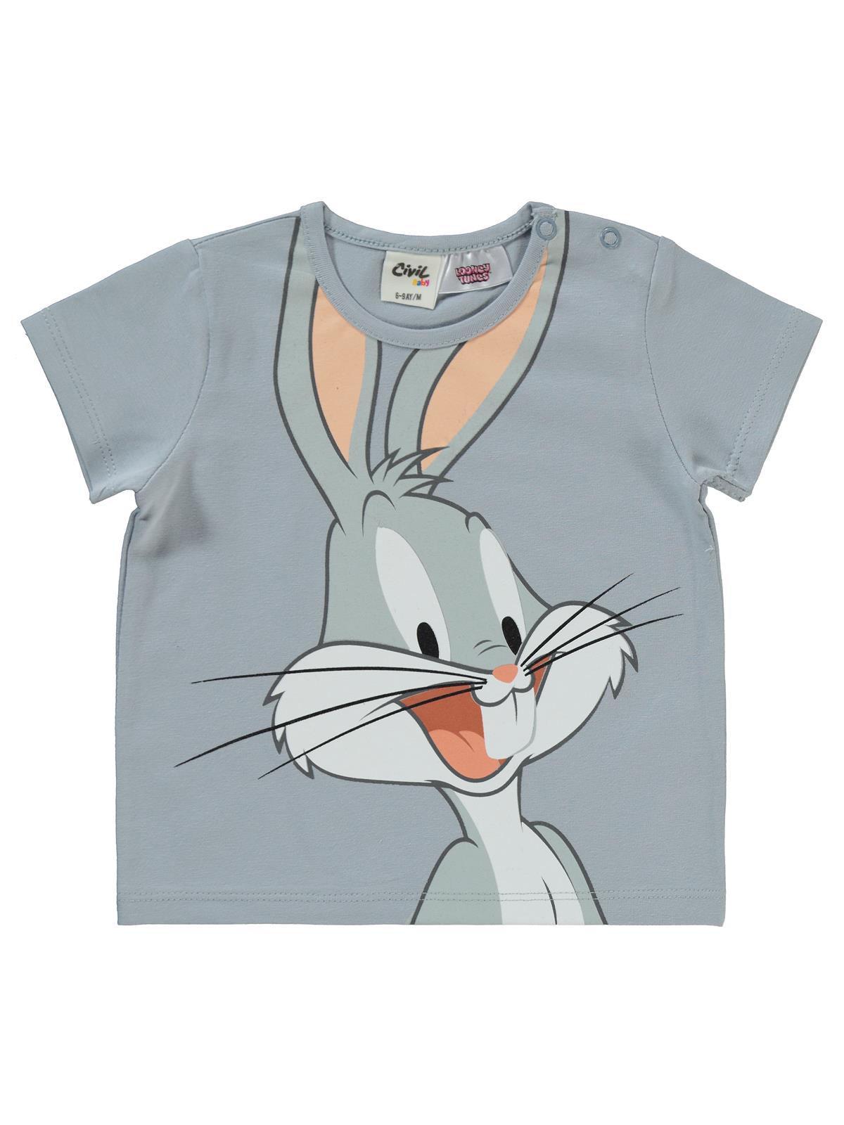 Bugs Bunny Baskılı 6-18 Ay Takım - Mavi