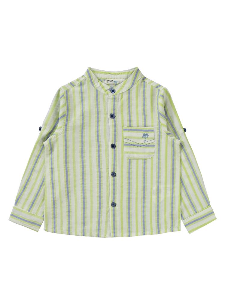 Civil Boys Çizgili Gömlekli 2-5 Yaş Takım - Yeşil