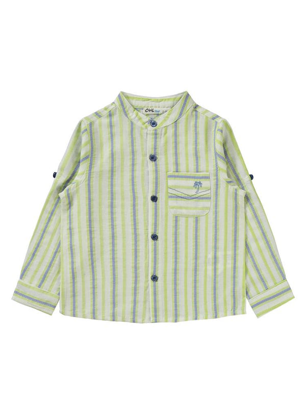 Civil Boys Çizgili Gömlekli 2-5 Yaş Takım - Yeşil