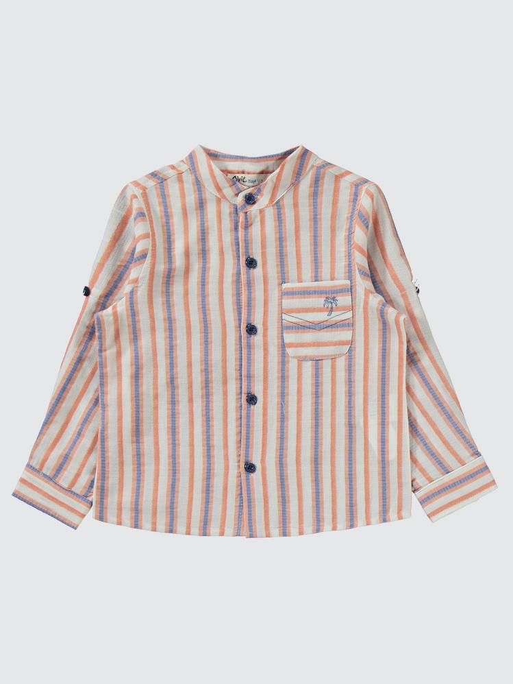 Civil Boys Çizgili Gömlekli 2-5 Yaş Takım - Turuncu