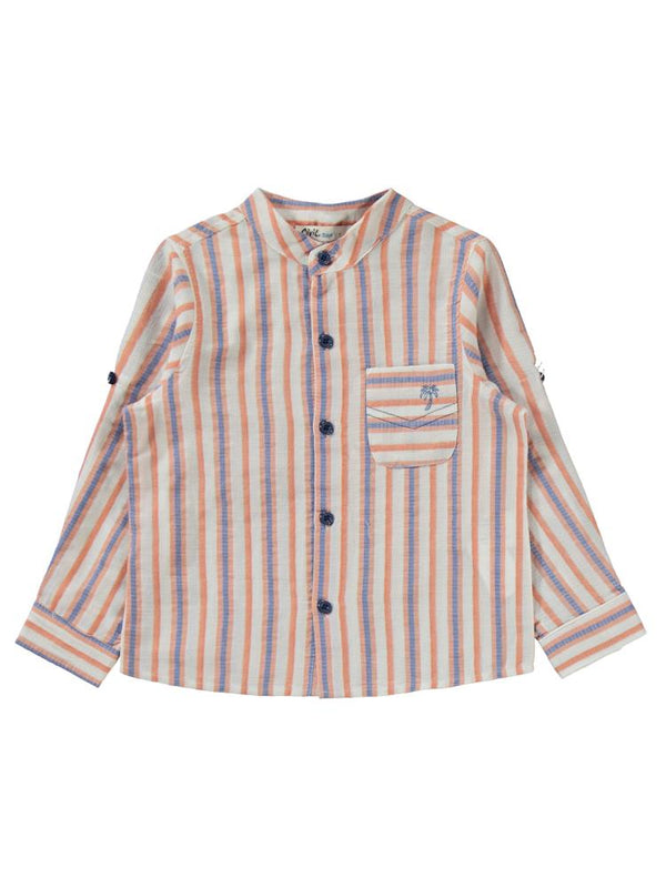 Civil Boys Çizgili Gömlekli 2-5 Yaş Takım - Turuncu