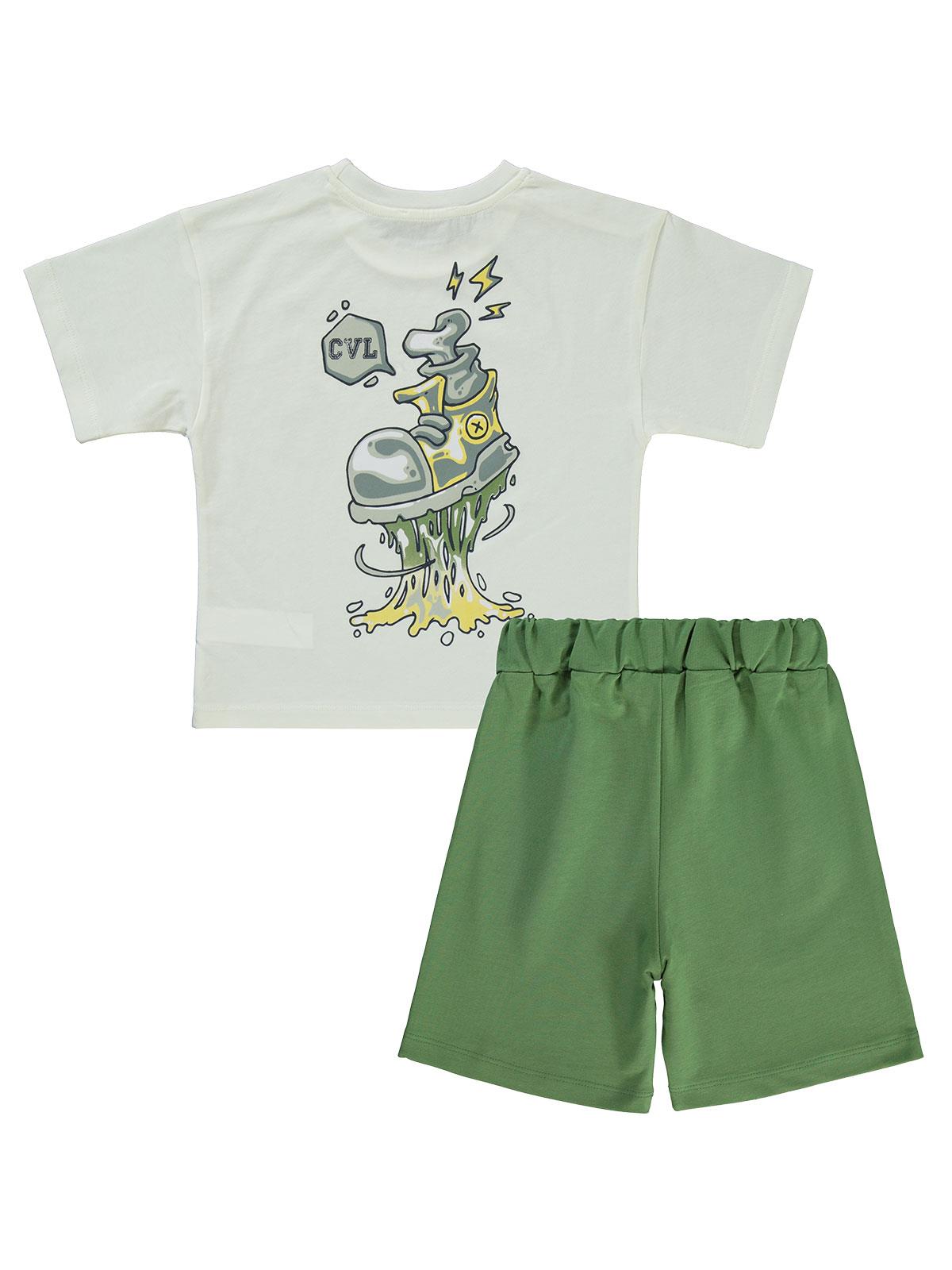 Civil Boys Ayakkabı baskılı 2-5 Yaş Takım - Bej