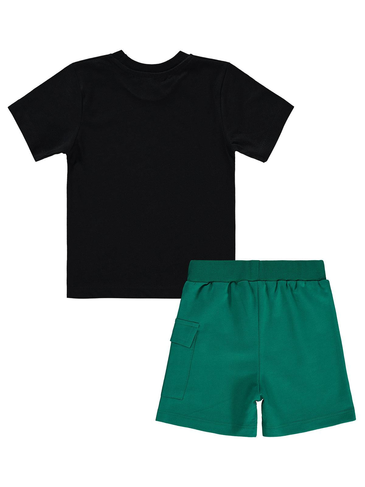 Civil Boys Kurt Baskılı 2-5 Yaş Takım - Siyah