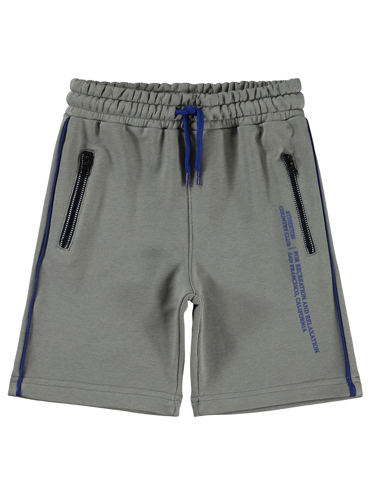 Civil Boys Yazı Baskılı Biyeli 10-13 Yaş Kapri - Gri