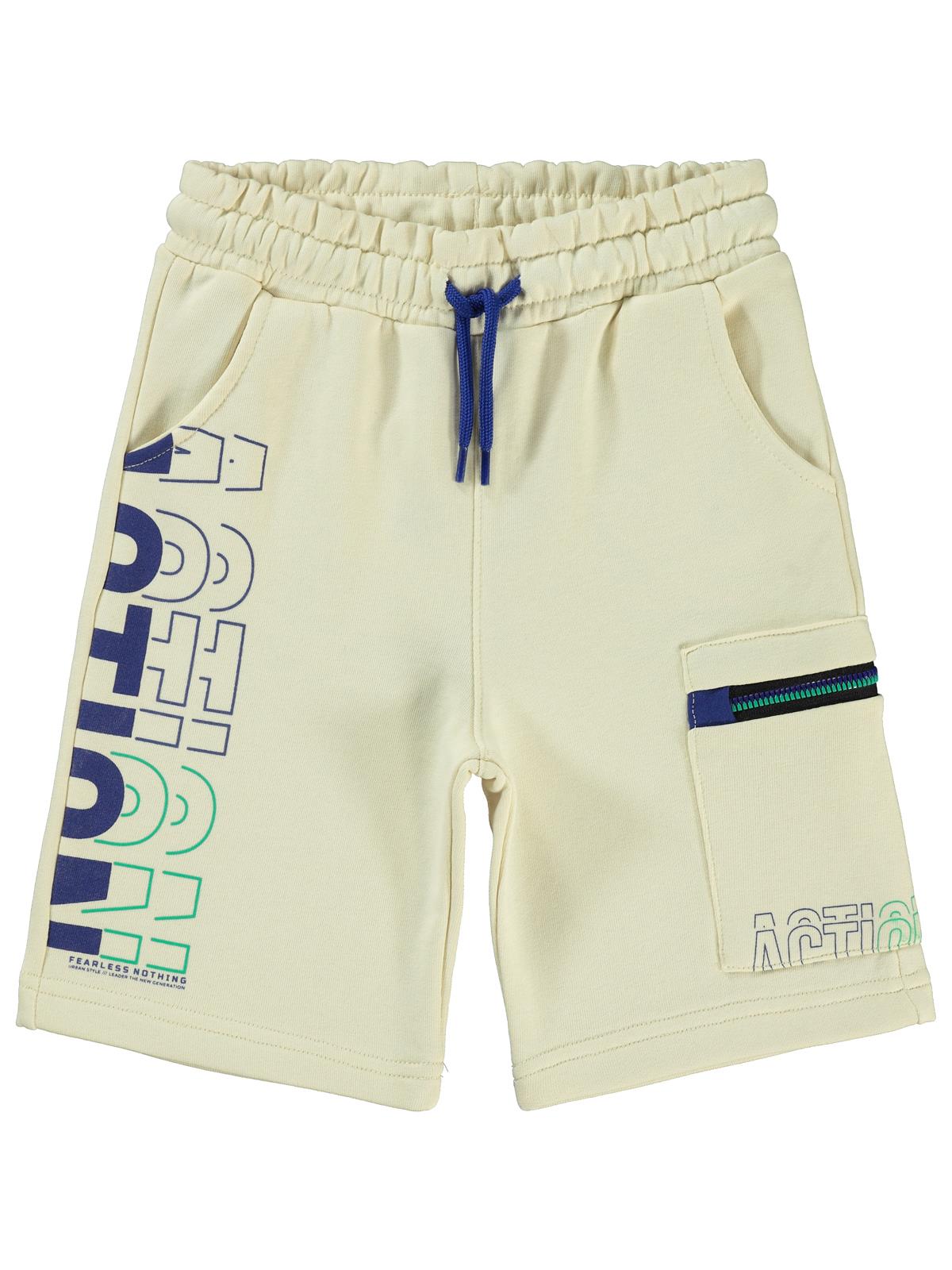 Civil Boys Actıon Baskılı 6-9 Yaş Kapri - Beyaz