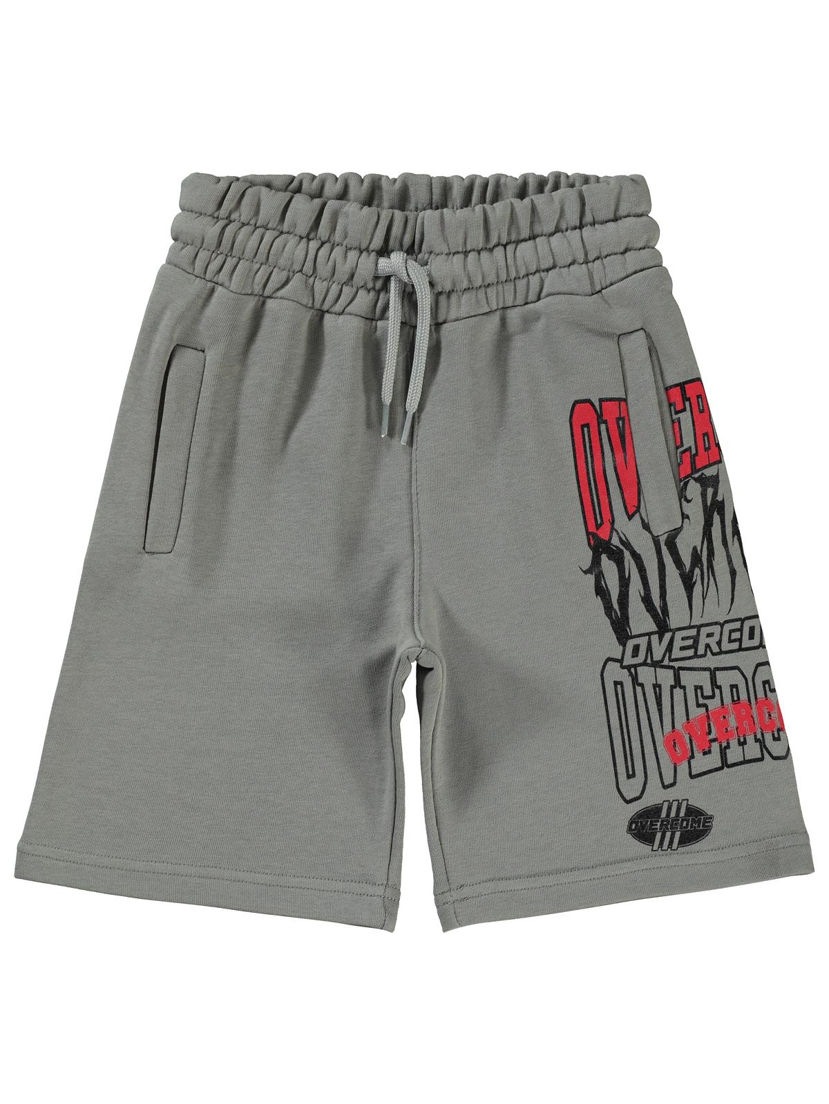 Civil Boys Over Baskılı 10-13 Yaş Kapri - Gri