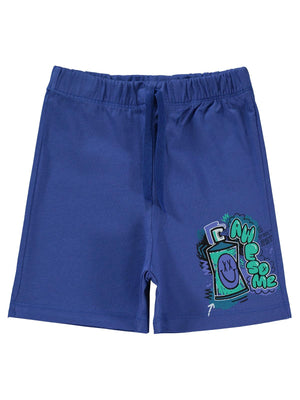 Civil Boys Awesome Baskılı 2-5 Yaş Şort - Mavi