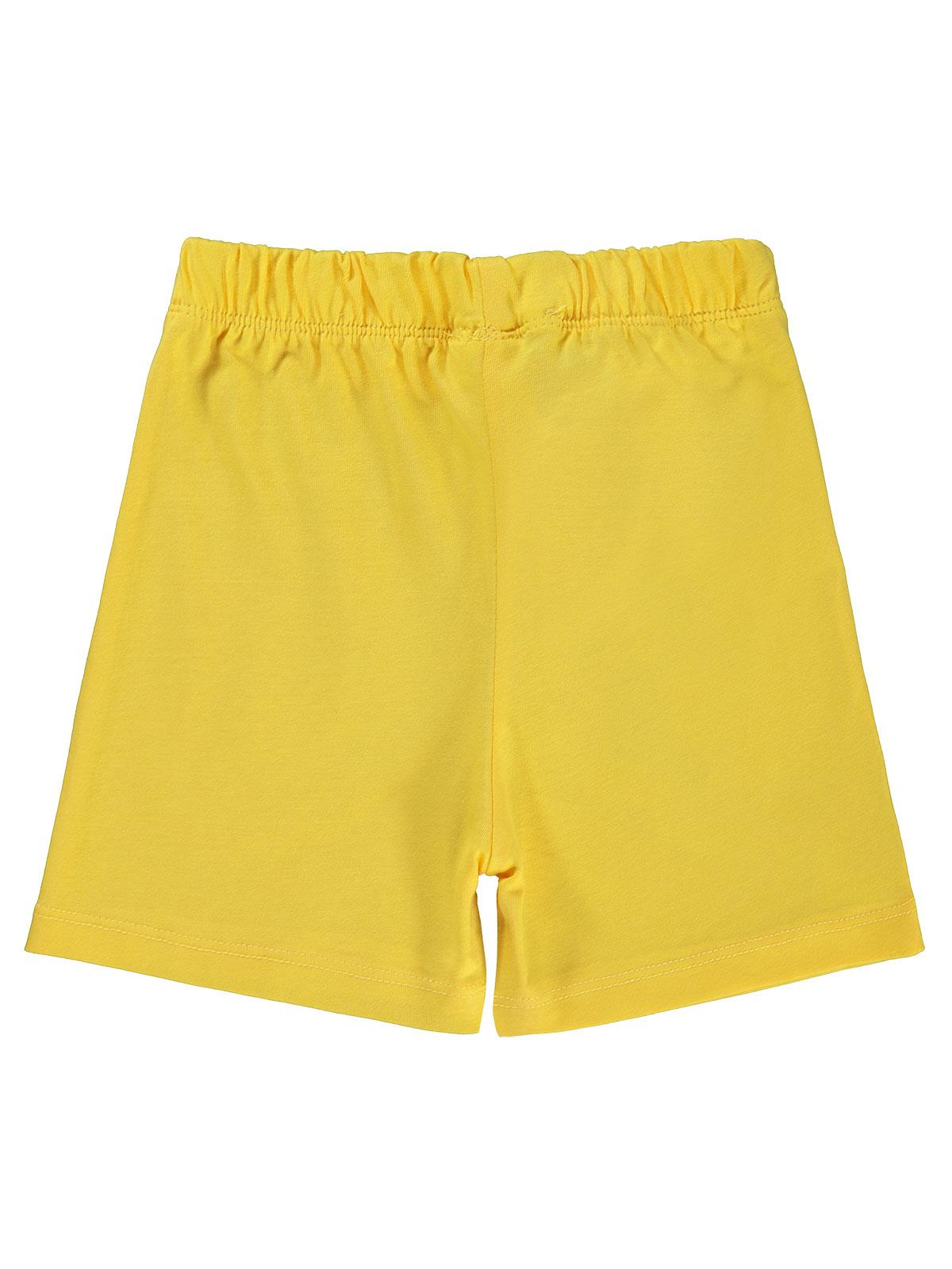 Civil Boys Timsah Baskılı 2-5 Yaş Şort - Sarı