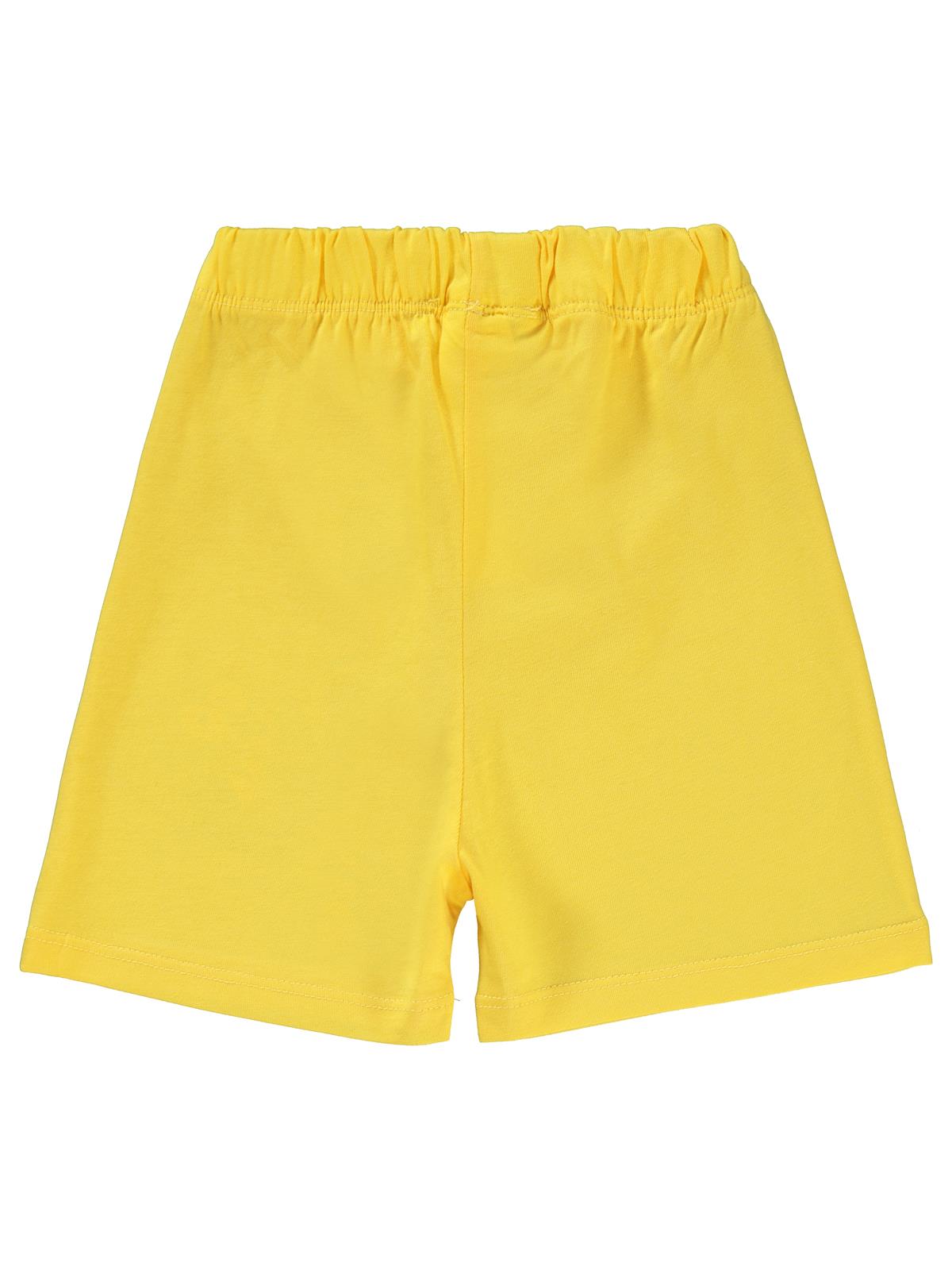 Civil Boys Pirana Kaykay Baskılı 2-5 Yaş Şort - Sarı