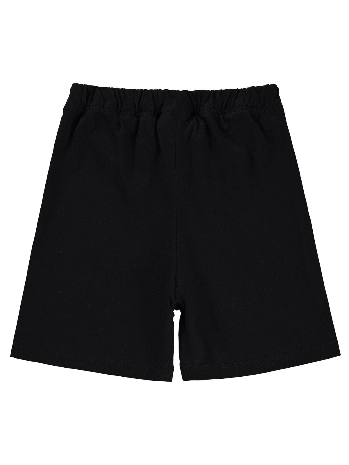 Civil Boys Futbol Topu Baskılı 6-9 Yaş Şort - Siyah