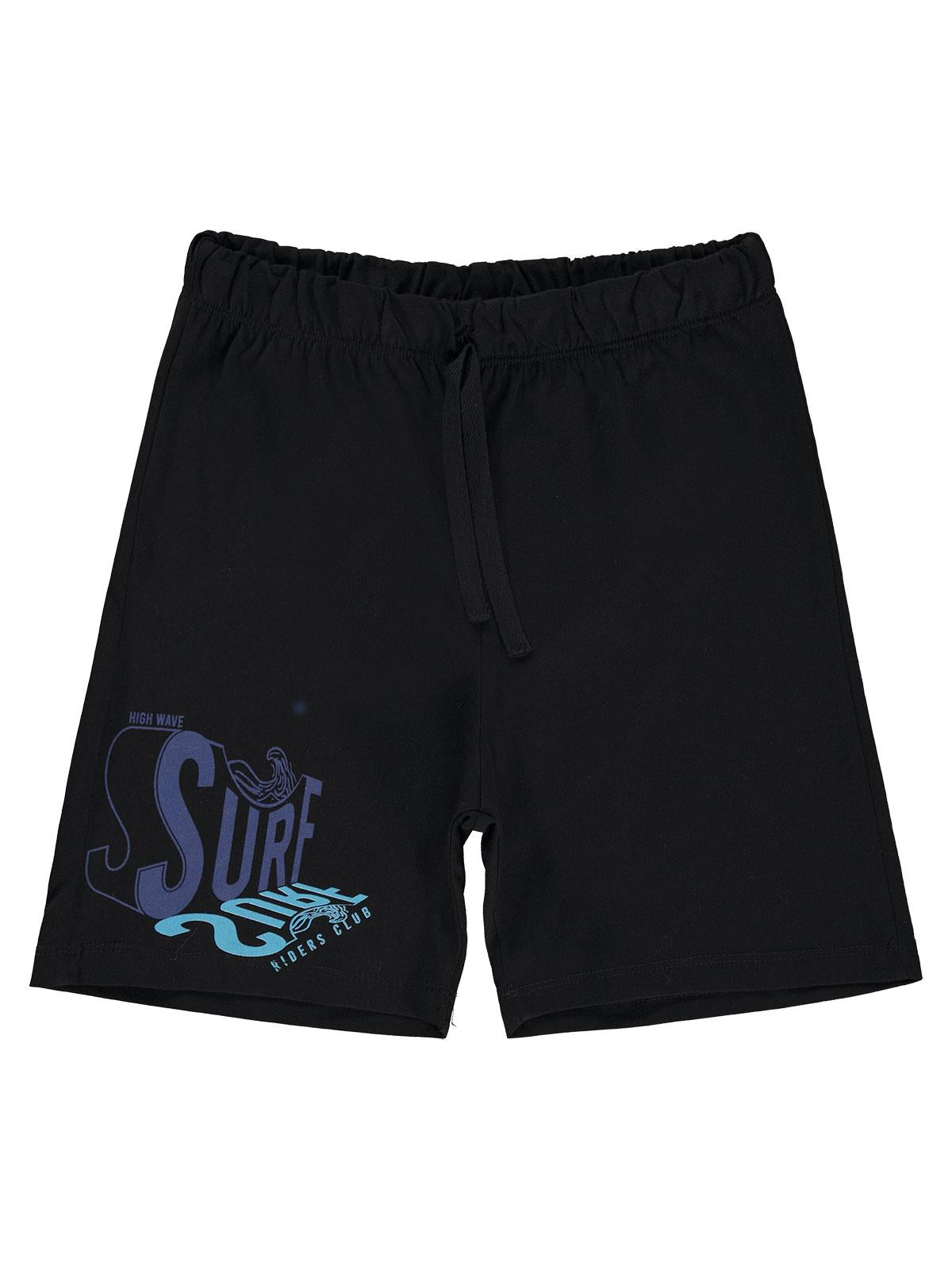 Civil Boys Surf Baskılı 6-9 Yaş Şort - Siyah