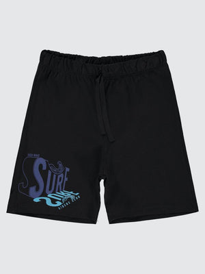 Civil Boys Surf Baskılı 6-9 Yaş Şort - Siyah