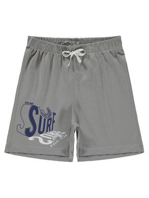 Civil Boys Surf Baskılı 6-9 Yaş Şort - Gri