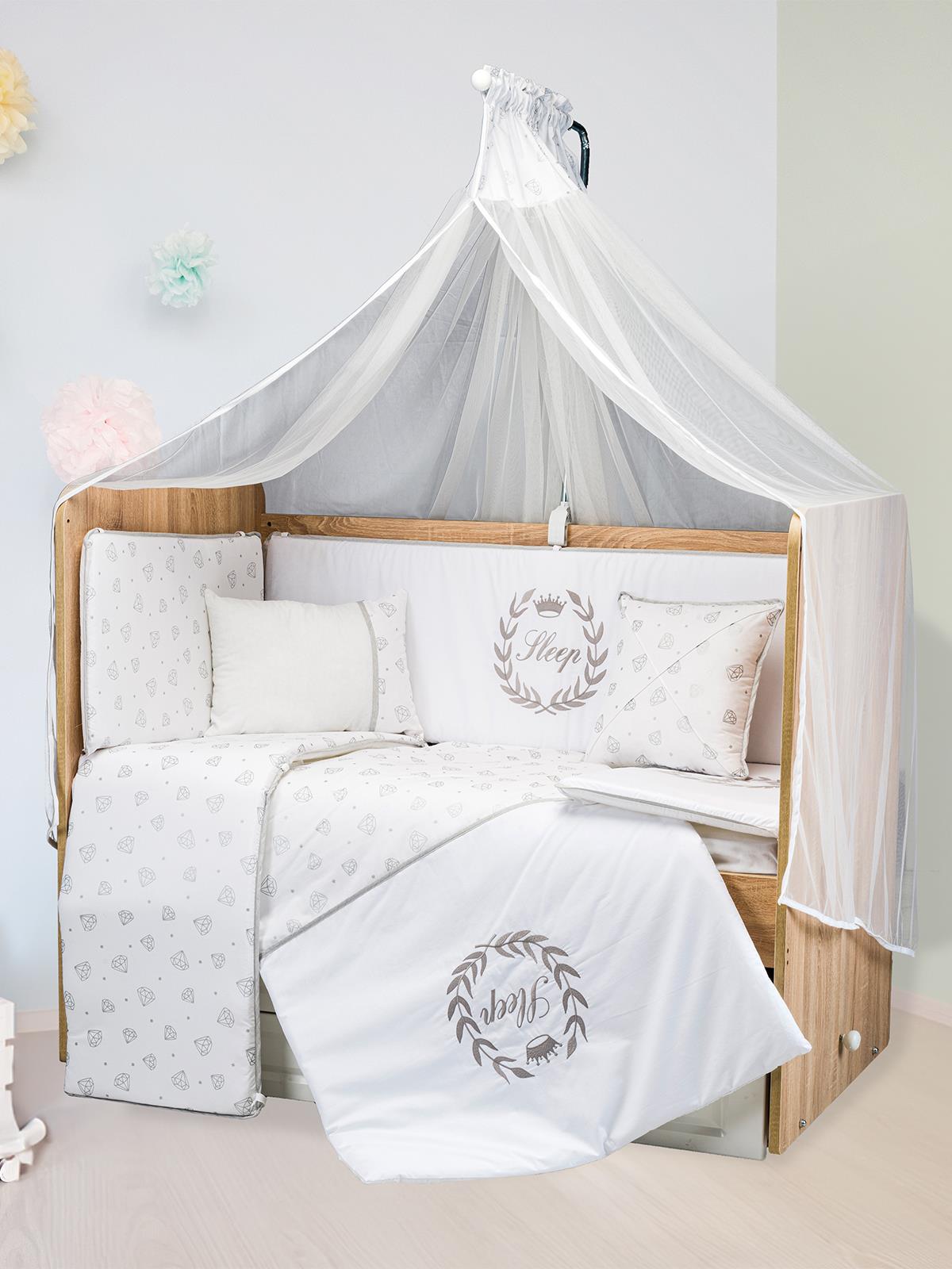 Aras Bebe Sleep Uyku Seti 70x130 Cm - Gri