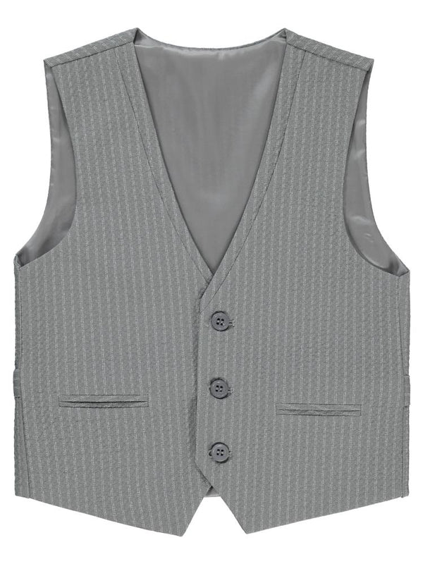Civil Boys Çizgili Klasik 10-13 Yaş Yelek - Gri