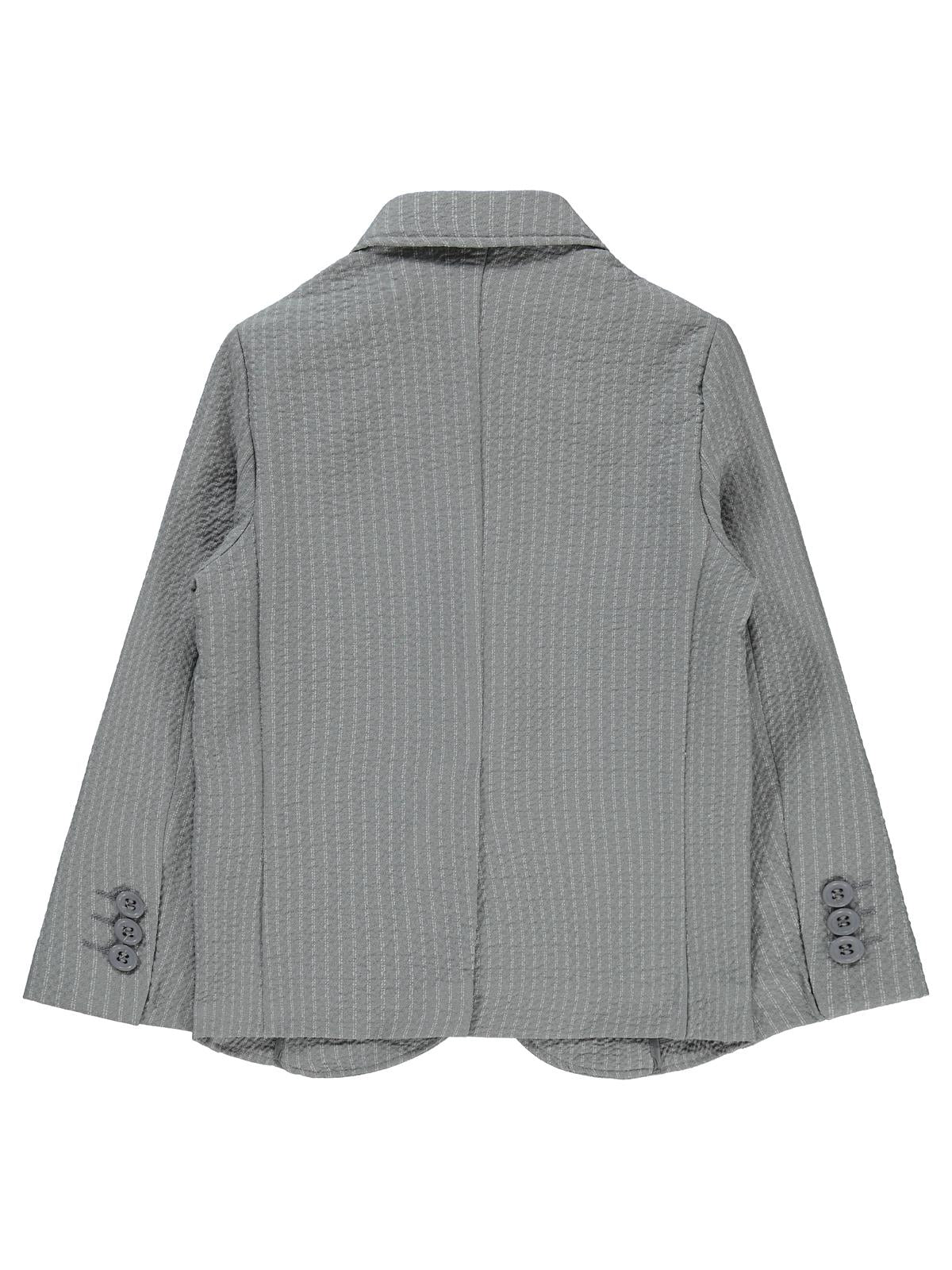 Civil Boys Çizgili Klasik 6-9 Yaş Ceket - Gri