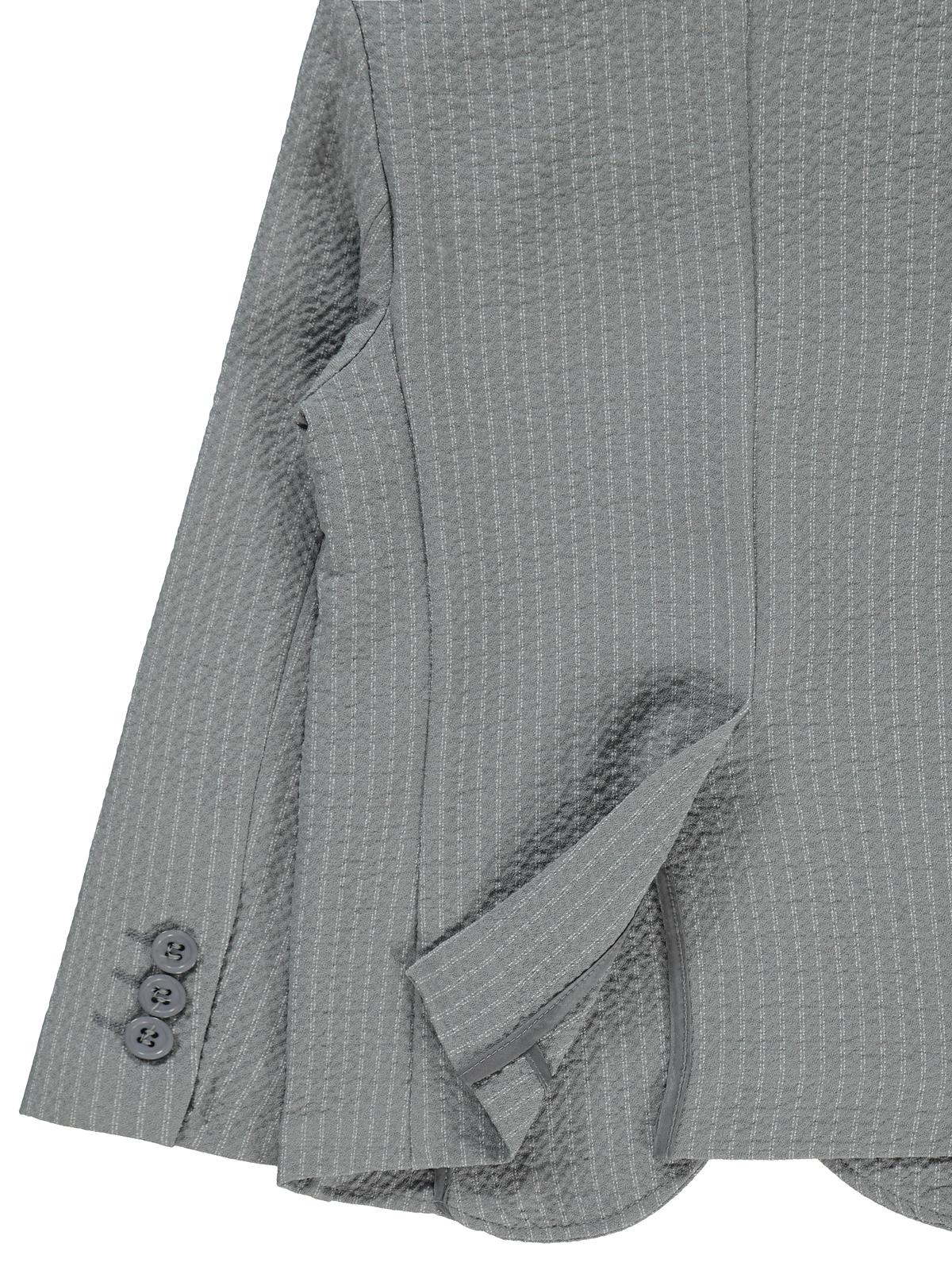 Civil Boys Çizgili Klasik 6-9 Yaş Ceket - Gri