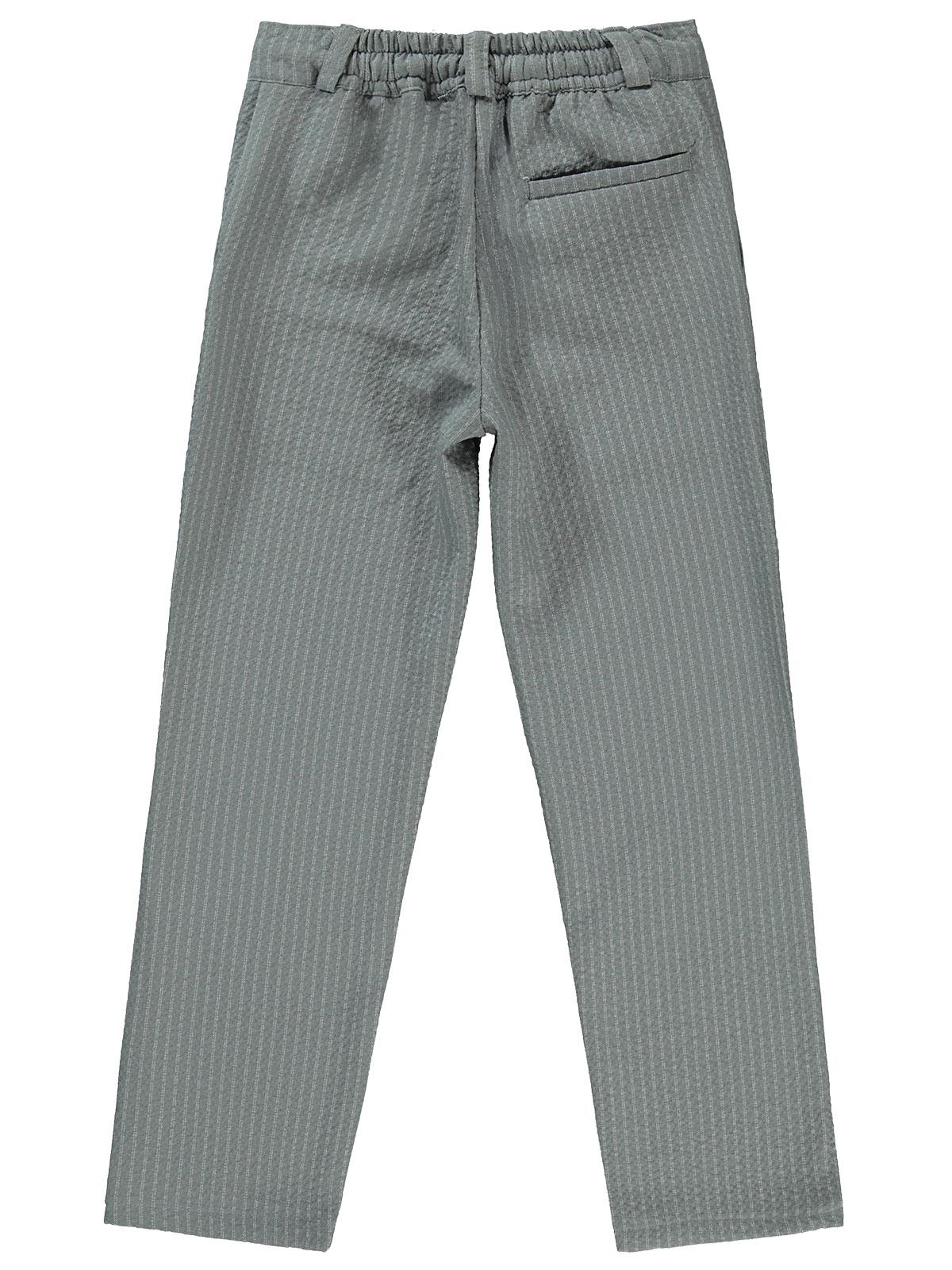 Civil Boys Çizgili Beli Bağcıklı 10-13 Yaş Pantolon - Gri