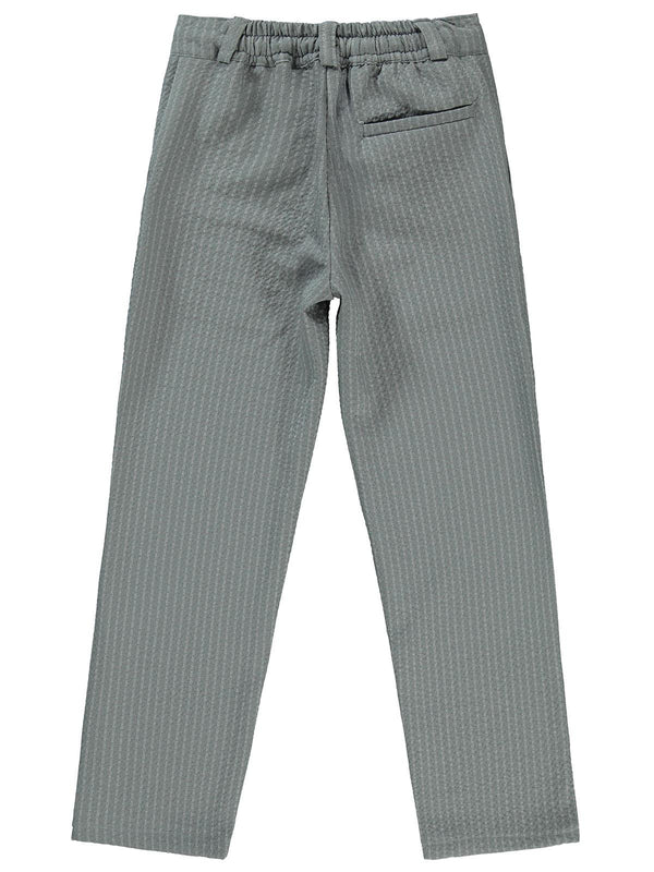 Civil Boys Çizgili Beli Bağcıklı 6-9 Yaş Pantolon - Gri