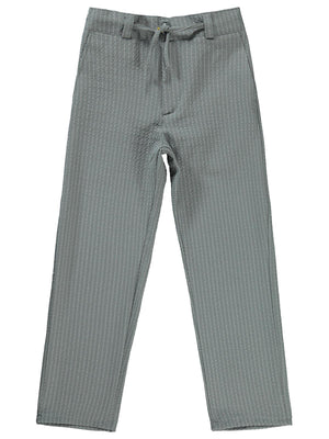 Civil Boys Çizgili Beli Bağcıklı 10-13 Yaş Pantolon - Gri