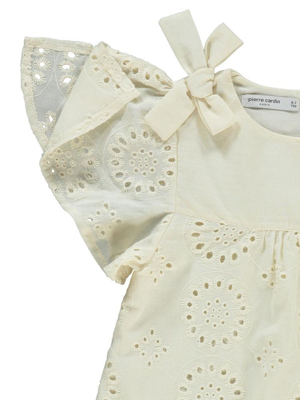 Pierre Cardin 6-9 Yaş Elbise - Ekru